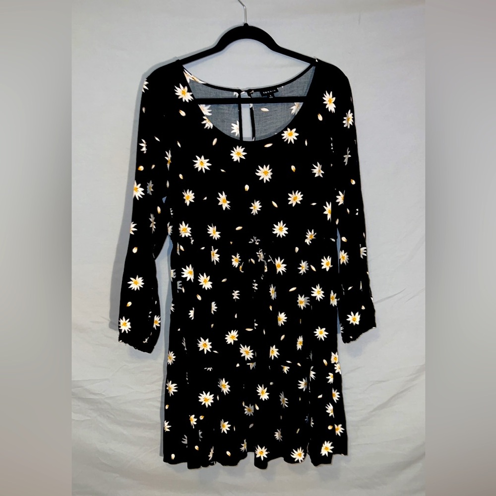 Torrid Black long sleeve floral dress